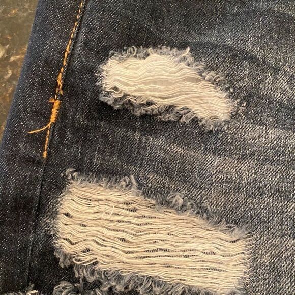 SZ4 REFUGE HighWaist Destroyed Stretch Jean Shorts - Picture 2 of 7